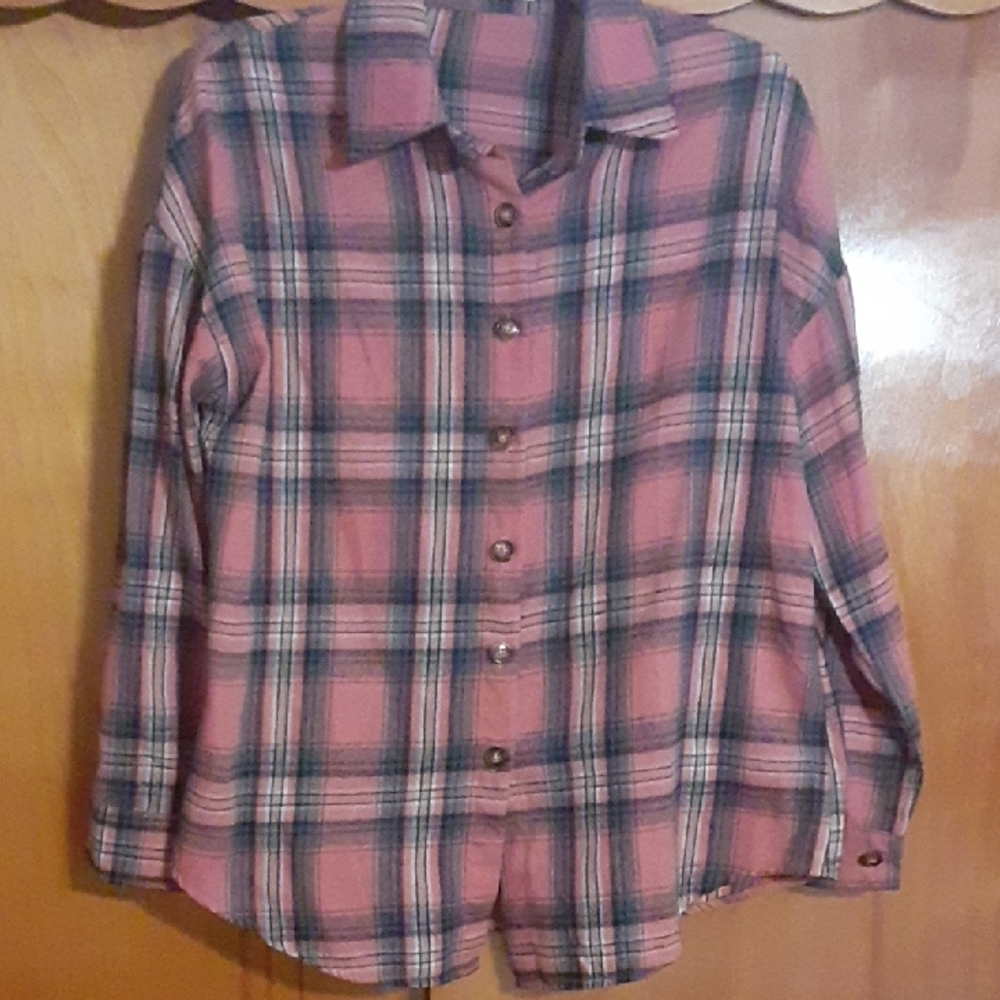 Plaid Button-Up Utility Shirt